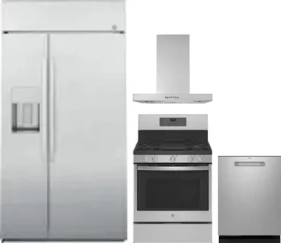 4 Piece Package Includes Refrigerator, Range, Hood And Dishwasher
